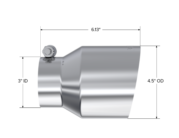 MBRP exhaust tip 4.5 inch T304 stainless steel black coated carbon fiber tip T5180