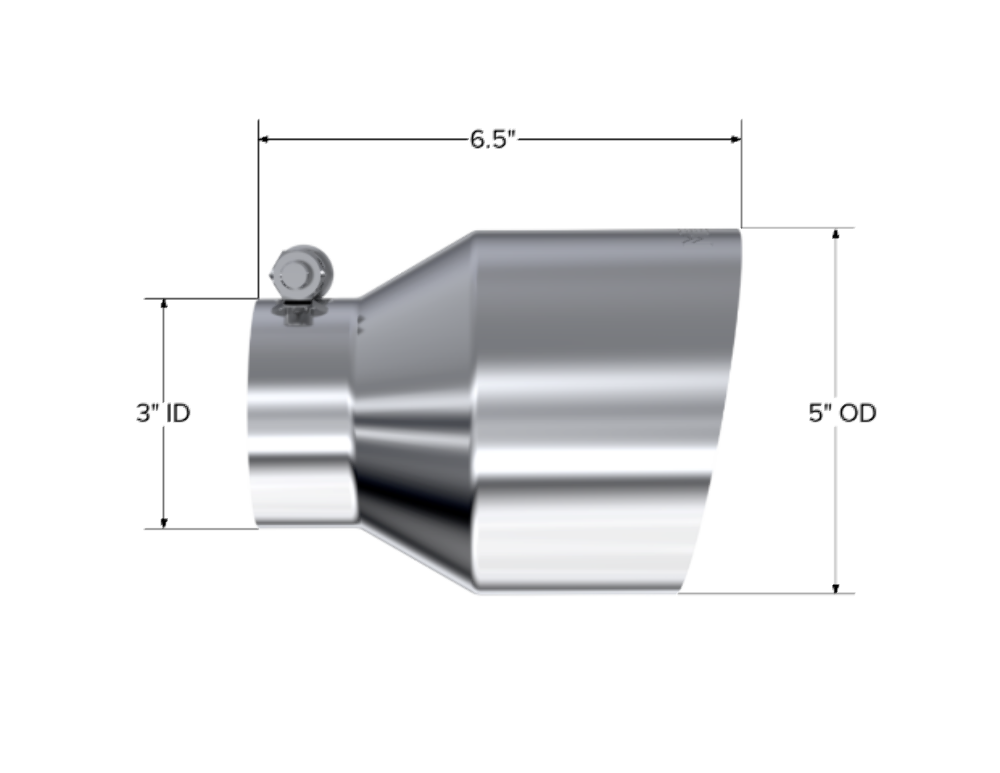MBRP exhaust tip 5 inch T304 stainless steel black coated carbon fiber tip T5184