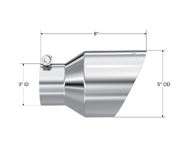 MBRP exhaust tip 5 inch T304 stainless steel black coated carbon fiber tip T5187