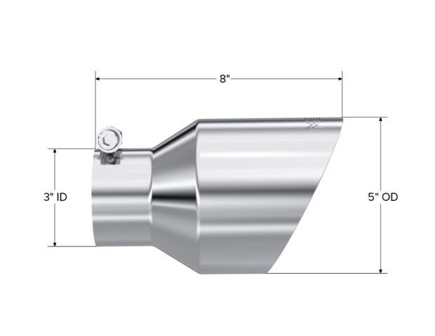 MBRP exhaust tip 5 inch T304 stainless steel black coated carbon fiber tip T5187