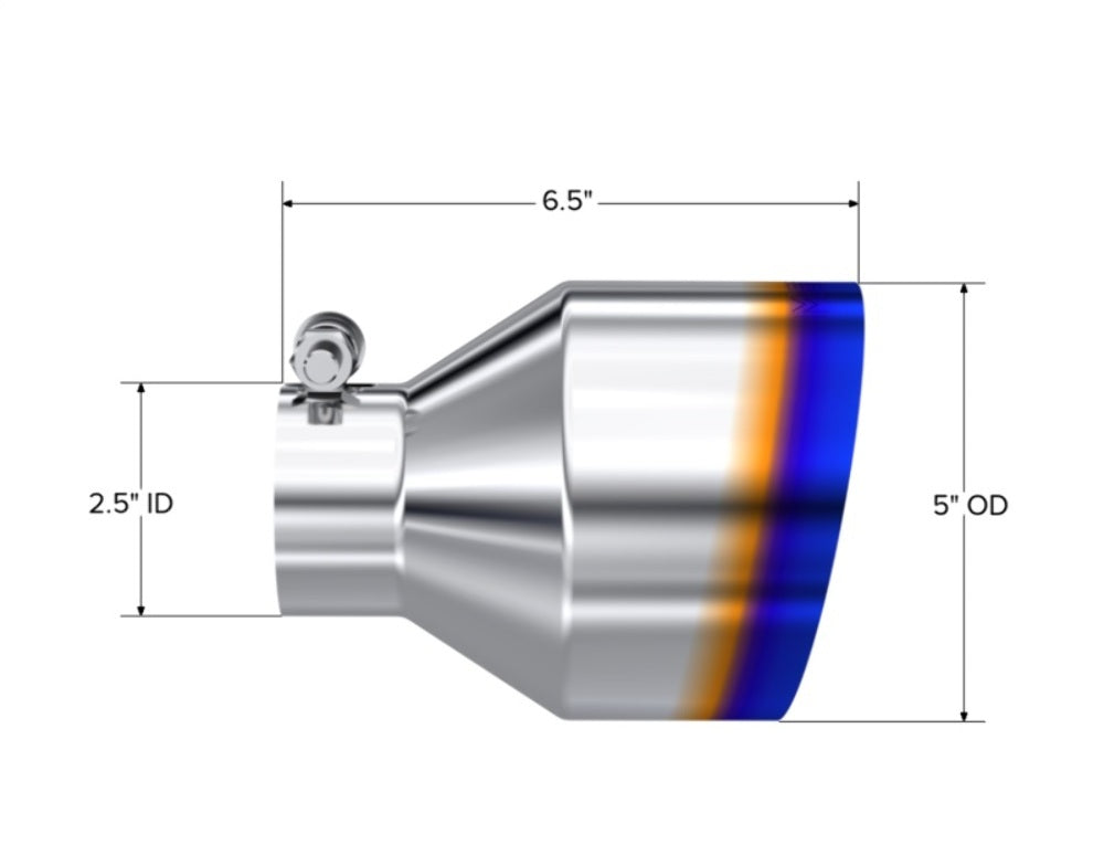 MBRP exhaust tip 5 inch T304 stainless steel black coated carbon fiber tip T5190BE