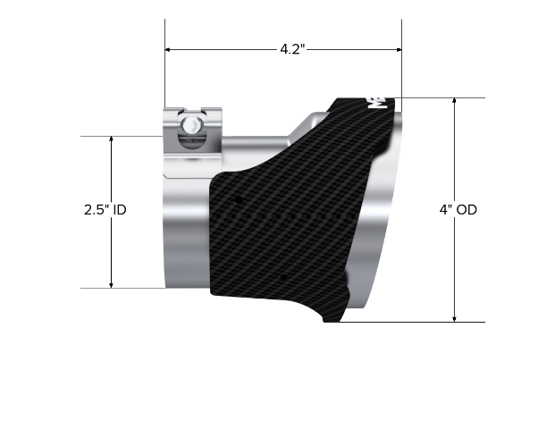MBRP exhaust tip fits Kia STI 2.5 inch T304 stainless steel black coated carbon fiber tip T5195CF