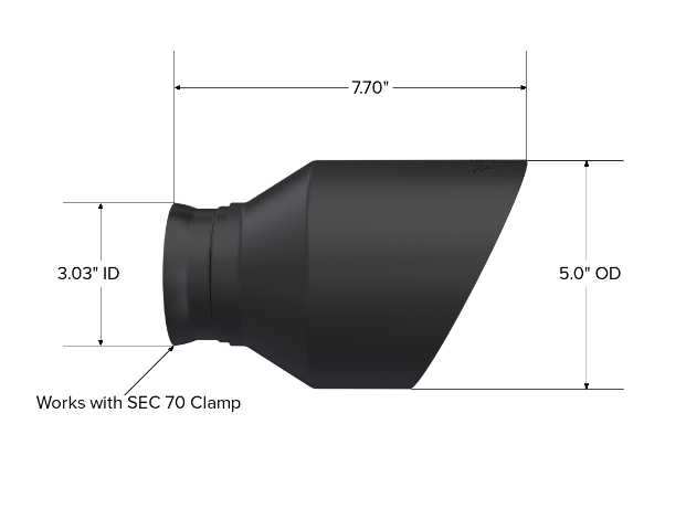 MBRP exhaust tip fits Dodge Charger T304 stainless steel black coated carbon fiber tip T5197BLK