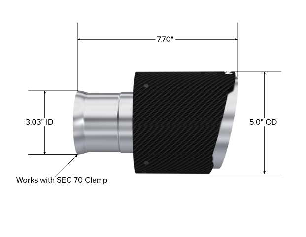 MBRP exhaust tip fits Dodge Charger T304 stainless steel black coated carbon fiber tip T5197CF