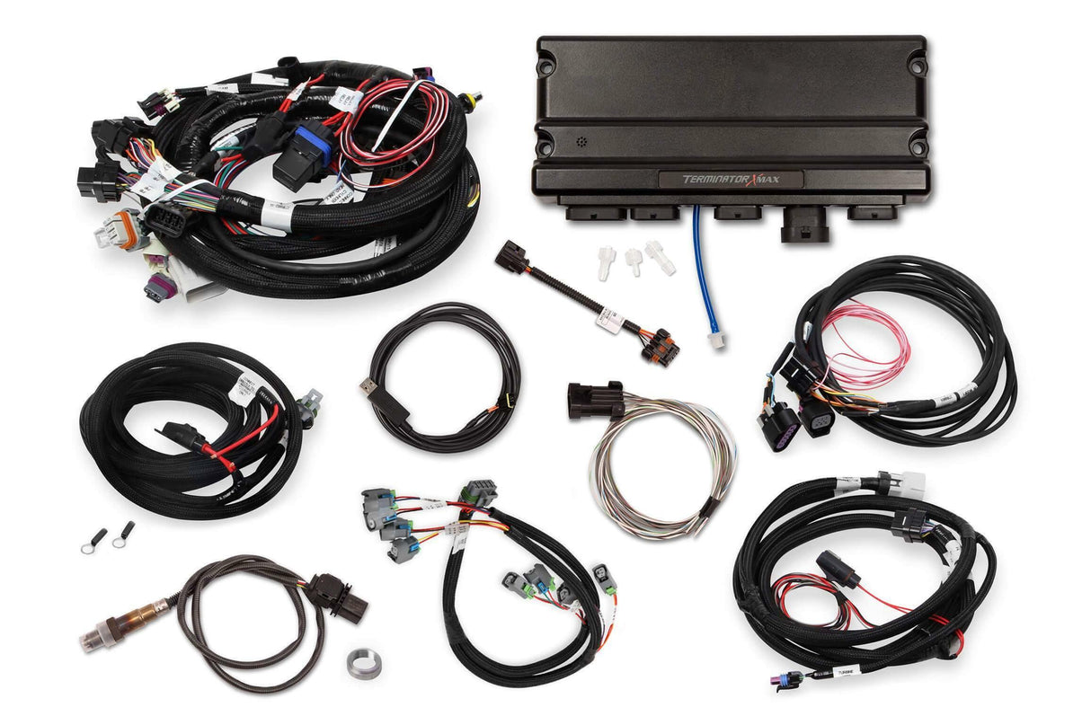 Holley EFI Terminator X Max engine management system max-24x-1x-ev6-ls-mpfi-dbw-throttle-trans-w-o-handheld-550-934t