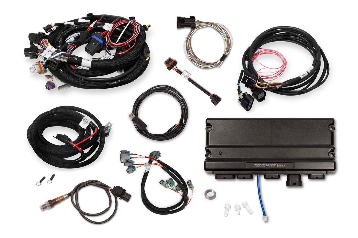 Holley EFI Terminator X Max engine management system max-24x-1x-ev6-ls-mpfi-dbw-throttle-w-o-3-5-handheld-550-932t
