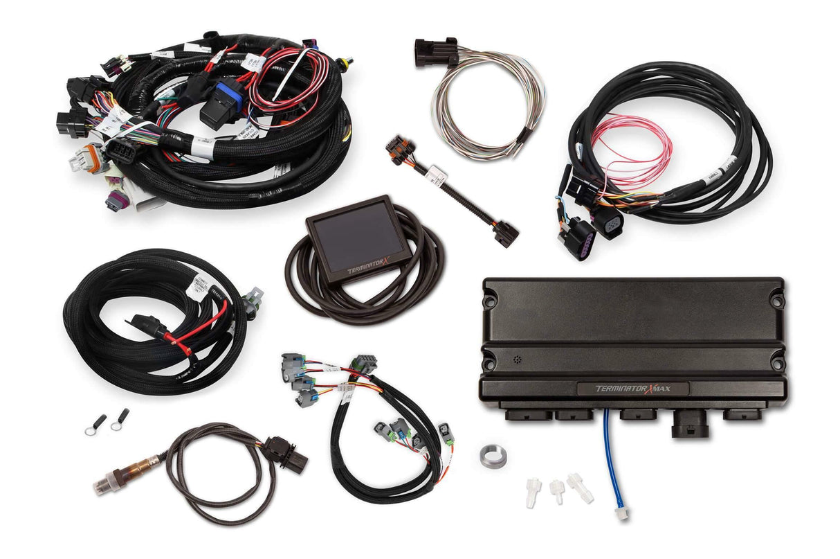 Holley EFI Terminator X Max 24x/1x EV6 LS MPFI Kit with DBW Throttle Body Control - 550-932
