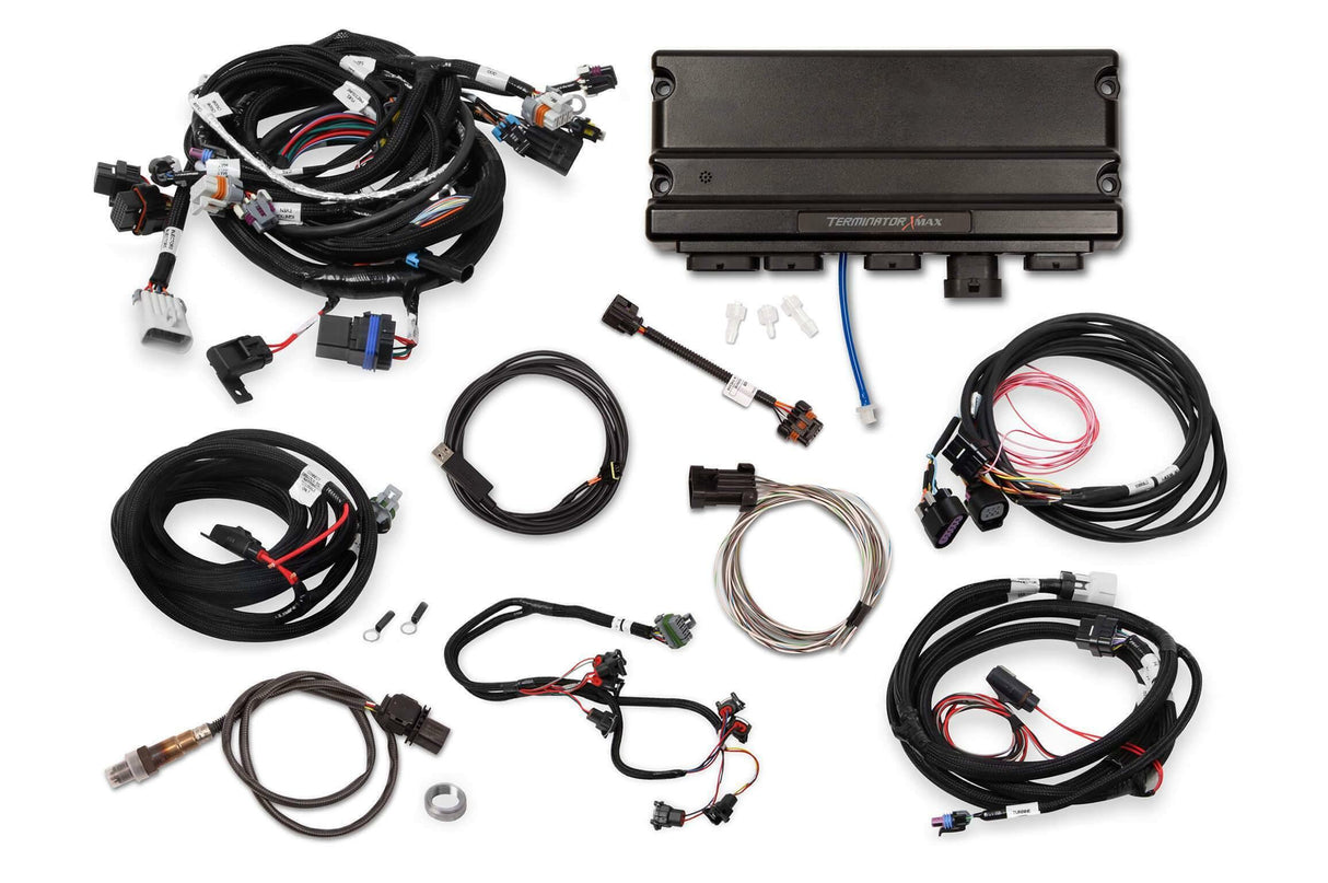 Holley EFI Terminator X Max engine management system max-58x-4x-ev1-ls-mpfi-dbw-throttle-trans-w-o-handheld-550-935t