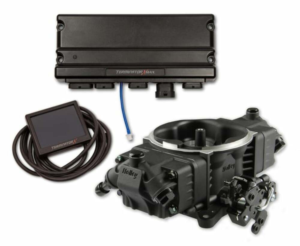 Holley EFI Terminator X Max Stealth 4150 with Transmission Control, Black - 550-1015 for Ford