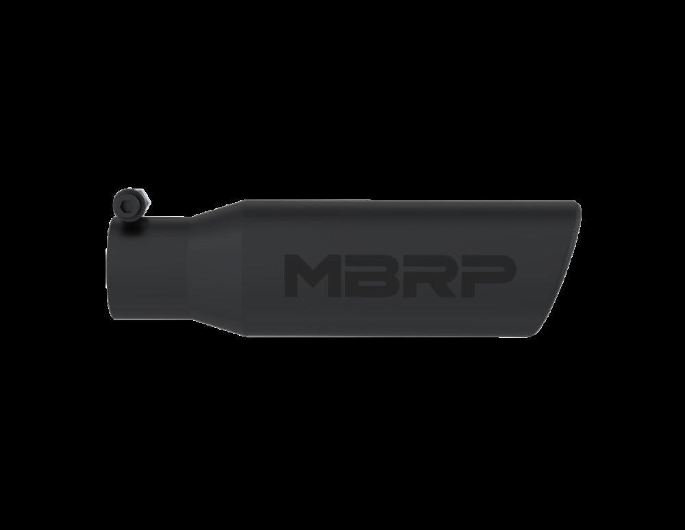 MBRP performance muffler T304 stainless steel black coated carbon fiber tip T5113BLK 3 inch inlet 2 inch outlet