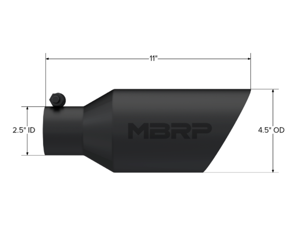 MBRP performance muffler T304 stainless steel black coated carbon fiber tip T5161BLK