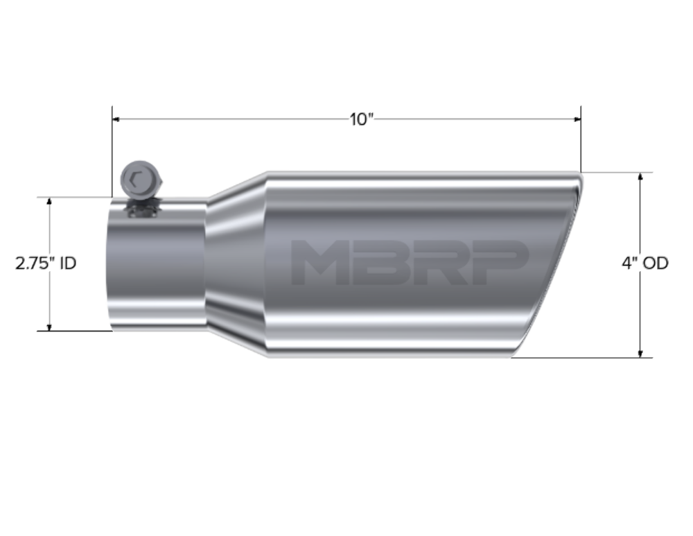 MBRP performance muffler T304 stainless steel black coated carbon fiber tip T5157 4 inch inlet/outlet