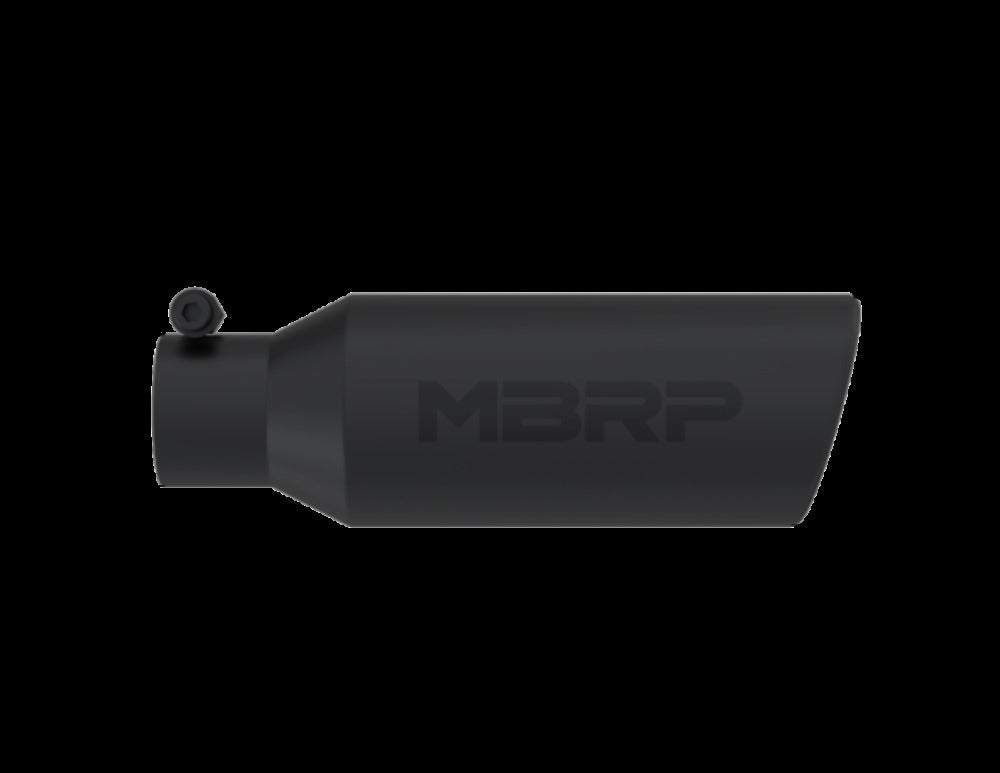 MBRP performance muffler T304 stainless steel black coated carbon fiber tip T5150BLK 4 inch inlet 5 inch outlet