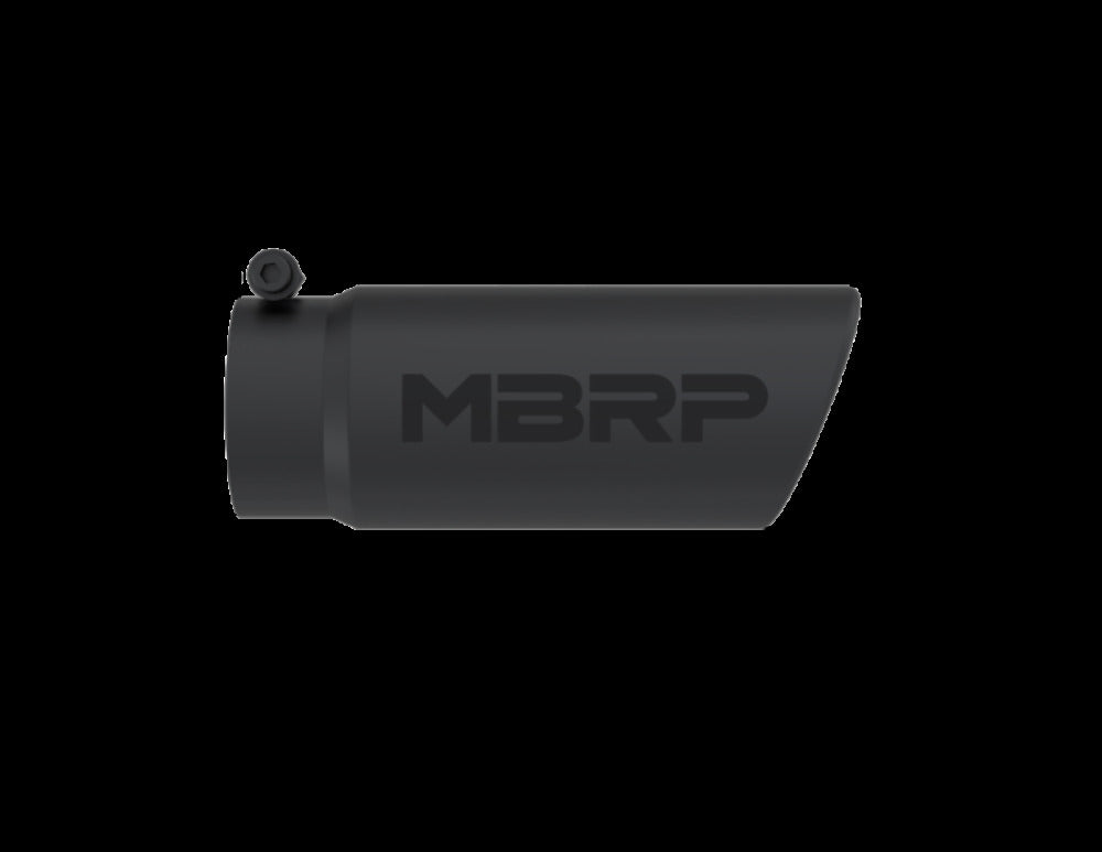 MBRP performance muffler T304 stainless steel black coated carbon fiber tip T5112BLK 4 inch inlet 3 inch outlet