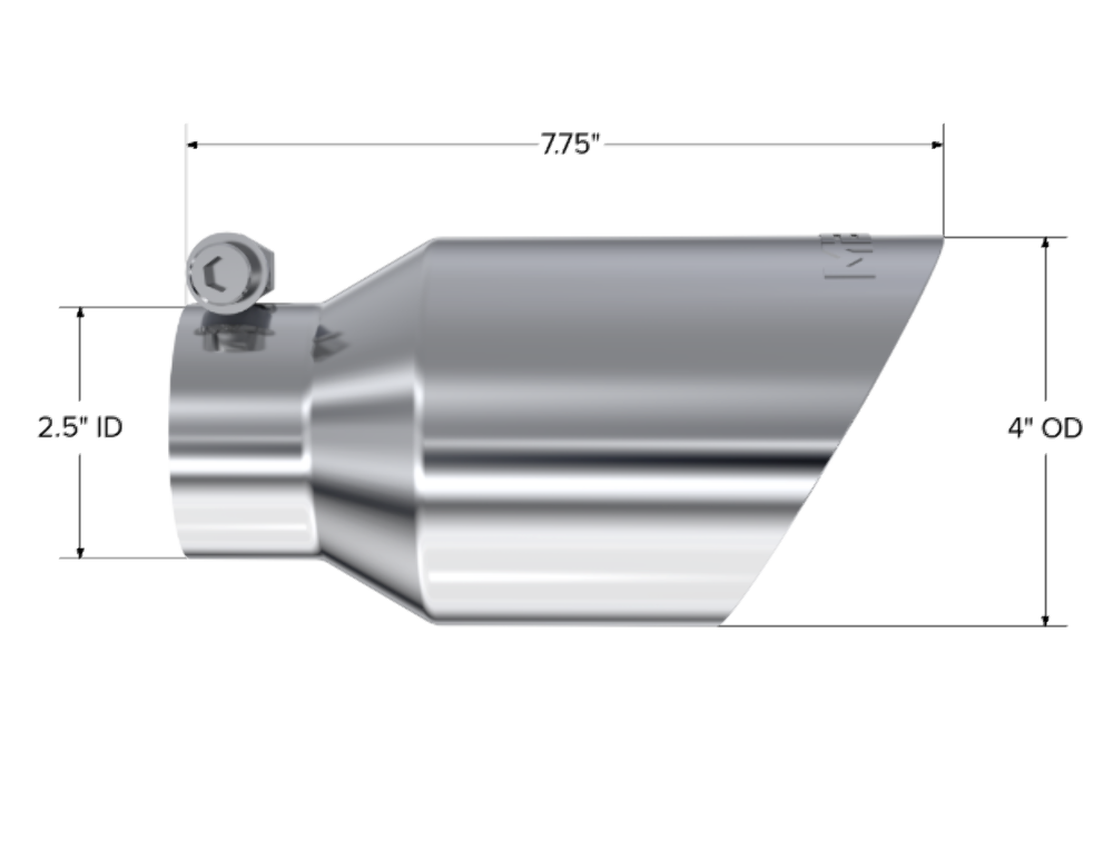 MBRP performance muffler T304 stainless steel black coated carbon fiber tip T5123 4 inch inlet 2 inch outlet