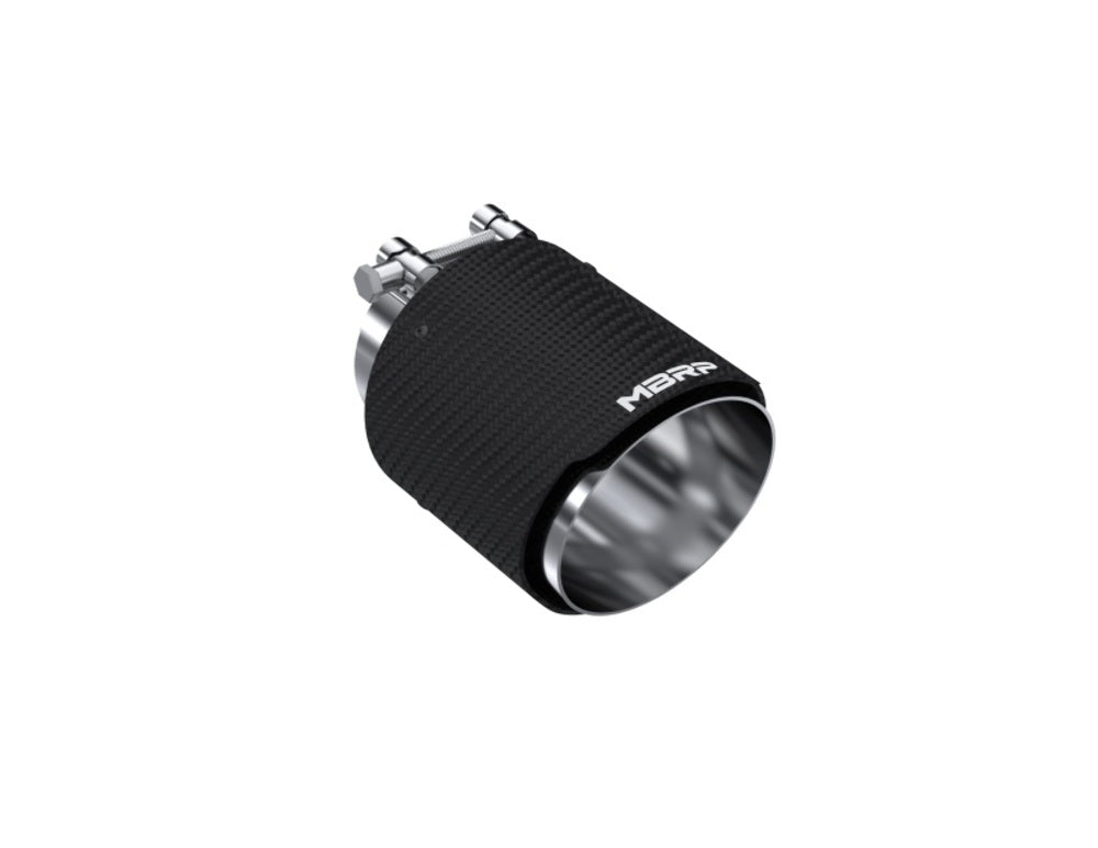 MBRP performance muffler T304 stainless steel black coated carbon fiber tip T5183 4 inch inlet 3 inch outlet