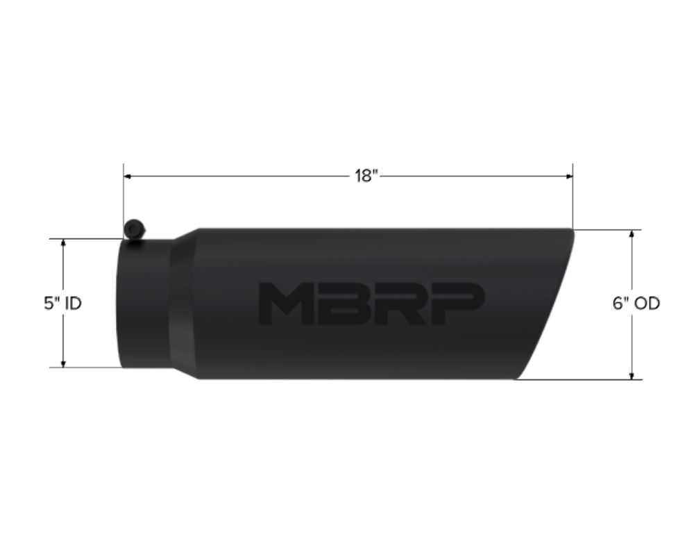 MBRP performance muffler T304 stainless steel black coated carbon fiber tip T5125BLK