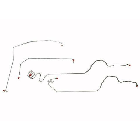 1973-1980 Chevrolet K10 Front Brake Line Kit Power Brakes - TKT7301SS