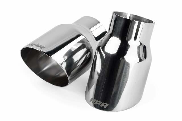 Single-Walled 3.5 Slash-Cut Tips (Polished Silver) - Set of 2 stainless steel polished
