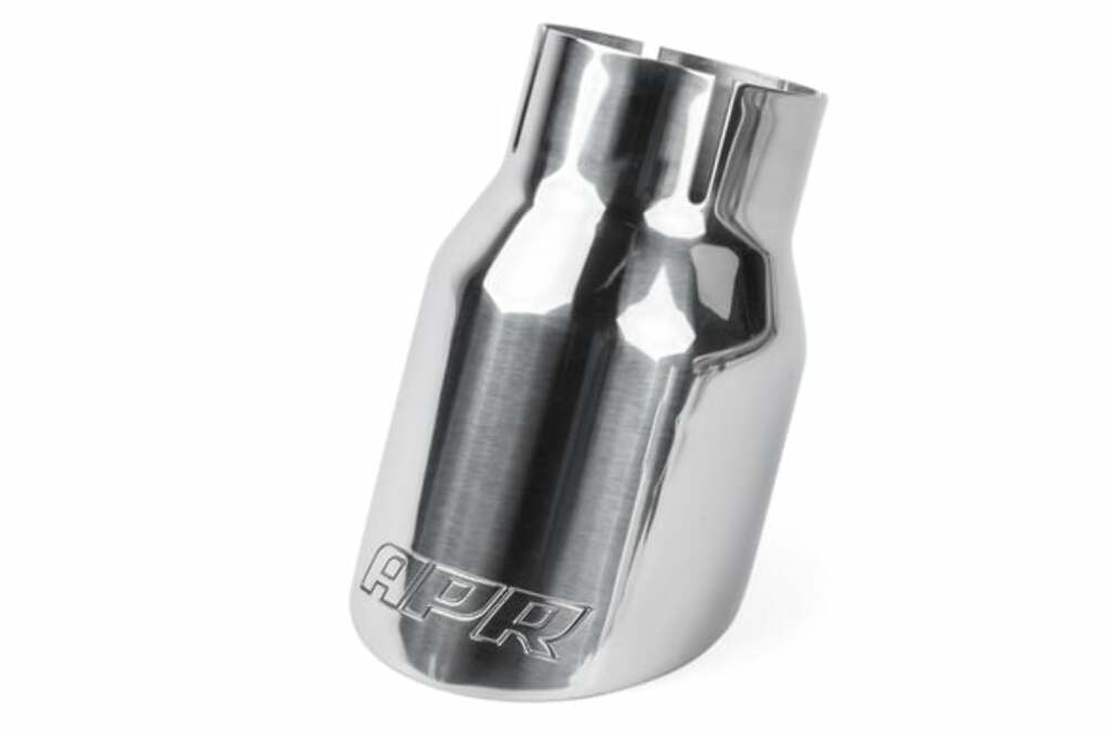 Fits 2017-24 718 Boxster Porsche Double-Walled 3.5"Cut Tips (Silver)-Set for Audi and VW stainless steel polished