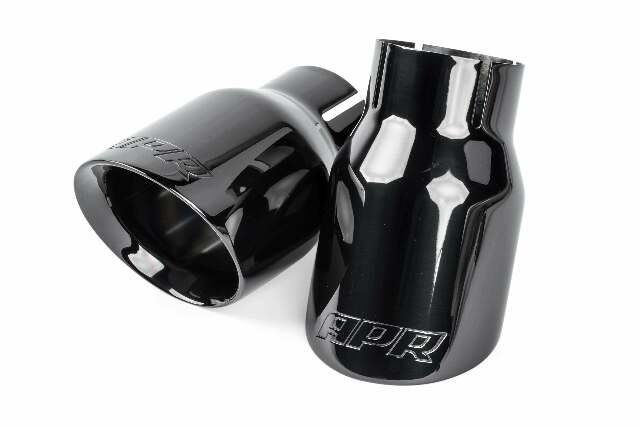Double-Walled 3.5 Slash-Cut Tips (Diamond Black) - Set of 2 stainless steel black