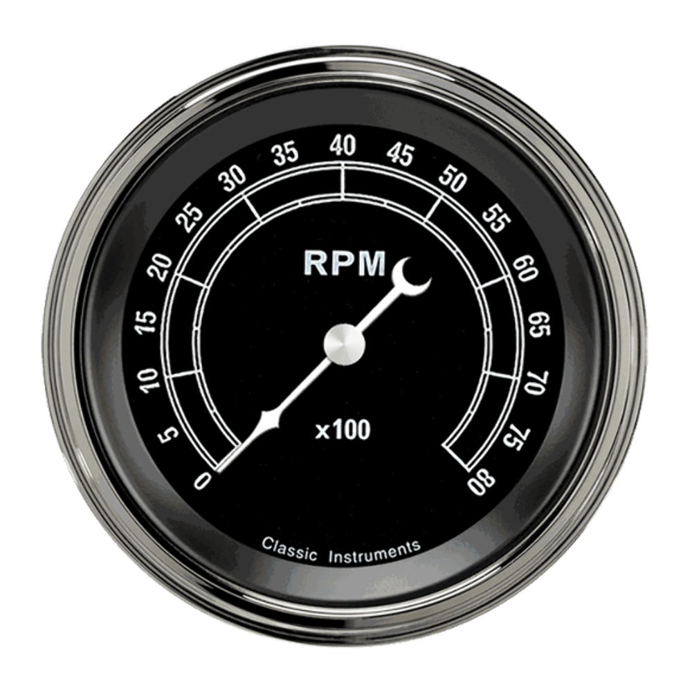 Classic Instruments Traditional 3 3/8" Tachometer TR80SLF