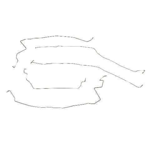 Chevy Rear Axle Brake Line Kit; Fine Lines-TRA0703SS