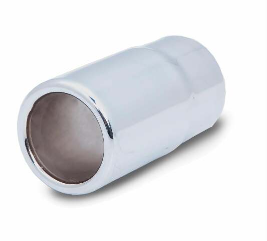 XFORCE Exhaust TS04 SS RoundRolled Edge Straight Cut Weld-On Single Exhaust Tip