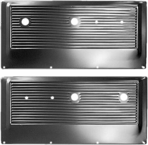67-71 C/K Series Truck Replacement Door Panel-Standard-Black Metal steel U2003-67