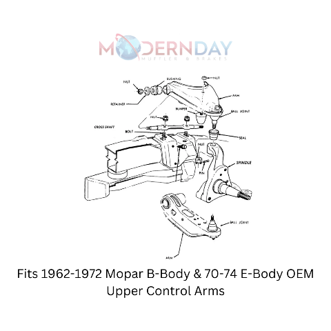Fits 1962-1972 Mopar B-Body & 70-74 E-Body OEM Upper Control Arms UCA856/857 SET