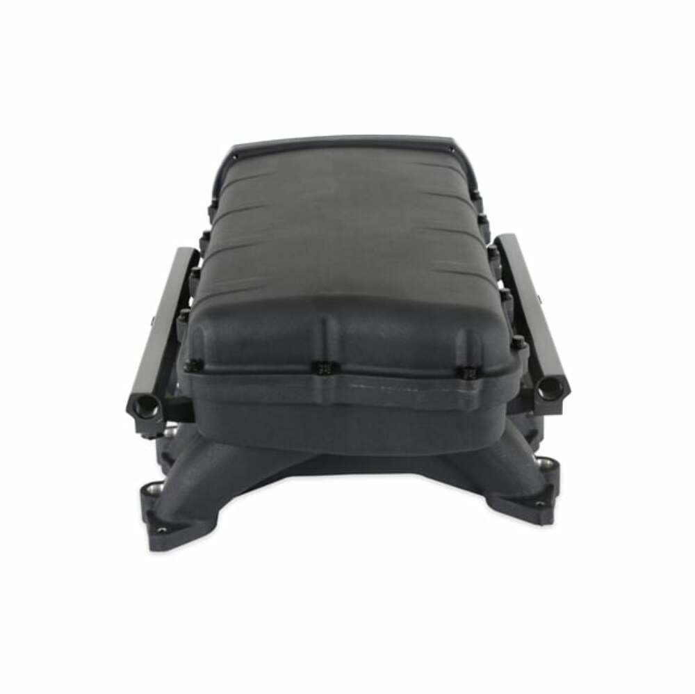 Holley EFI Ultra Lo-Ram Ford Coyote Black-300-911BK for 2007-2014 Ford Mustang black aluminum