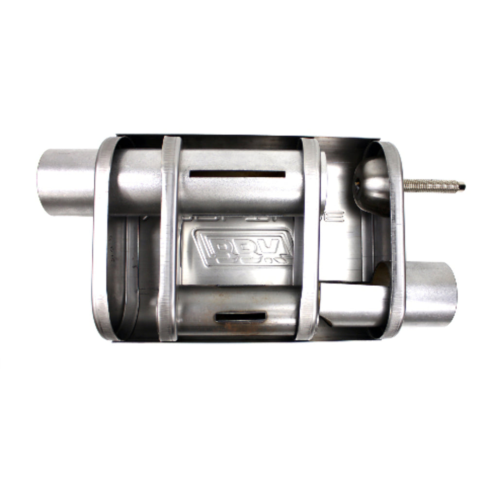 Universal 2-3/4 Varitune Adjustable Muffler Double Offset (439 Stainless)-31025 for Ford Mustang