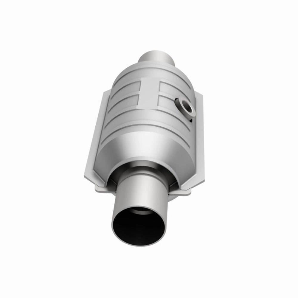 MagnaFlow universal catalytic converter with sensor port mid-bed 2.25 inch inlet/outlet stainless steel CARB compliant OBDII 54055