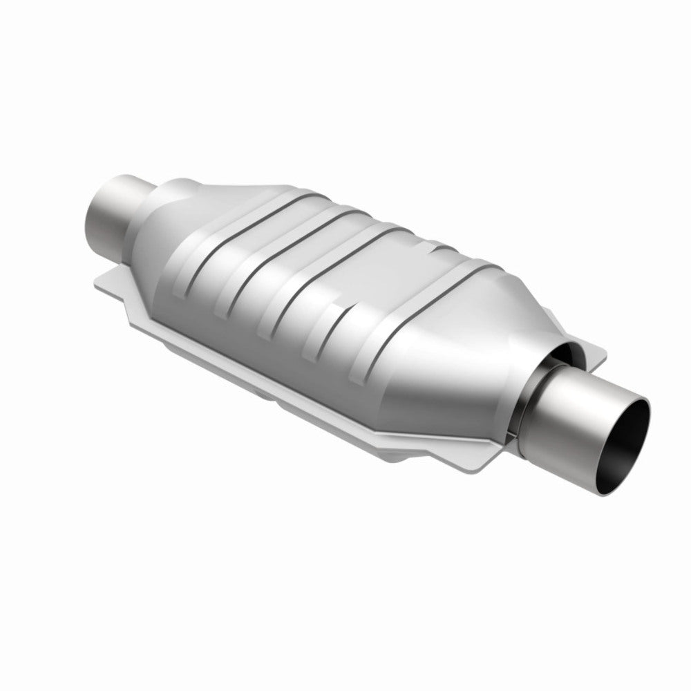 MagnaFlow universal catalytic converter 2.25 inch inlet/outlet stainless steel CARB compliant OBDII 94215
