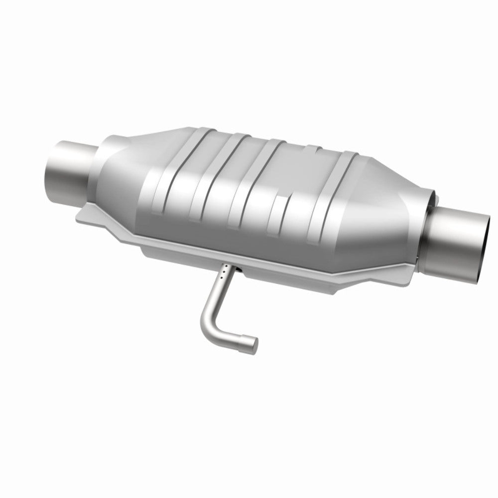 MagnaFlow universal catalytic converter 2.25 inch inlet/outlet stainless steel CARB compliant OBDII 93525