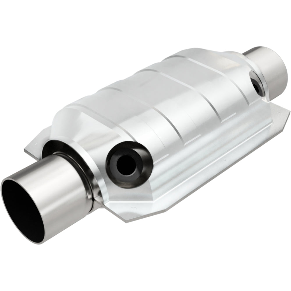 MagnaFlow universal catalytic converter 2.25 inch inlet/outlet stainless steel CARB compliant OBDII 91065