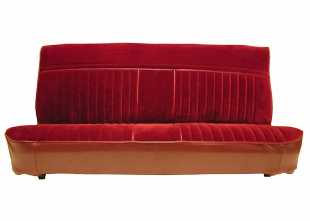 Fits 88-91 Blazer Front Bench Seat Cover-Vinyl w/Velour-Maroon UP87C01MAROON