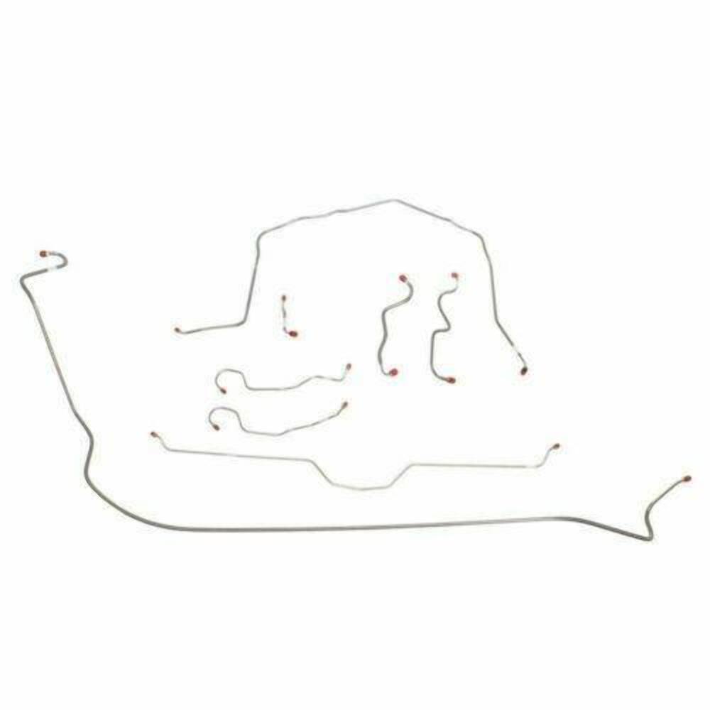1970-1973 Chevrolet Corvette Complete Brake Line Kit Power Brakes Stainless VCK7002SS