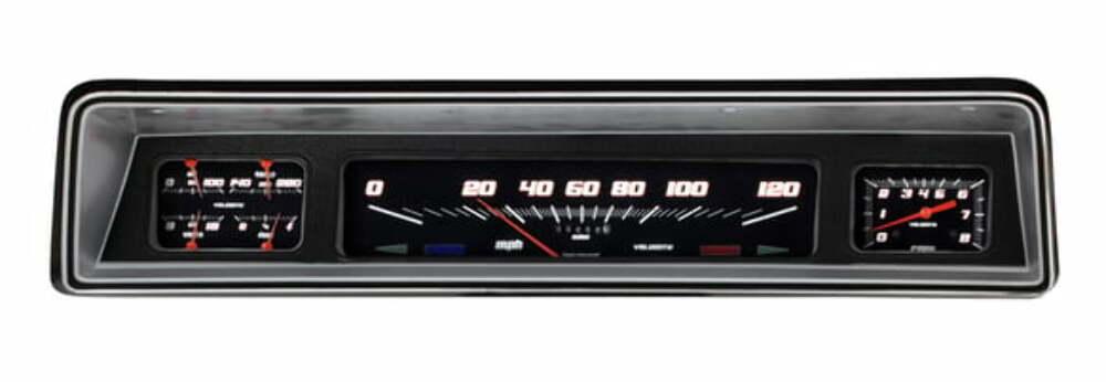 Velocity Black 1966-67 Nova Package NO66VSB for 1966-1967 Nova dash gauge cluster