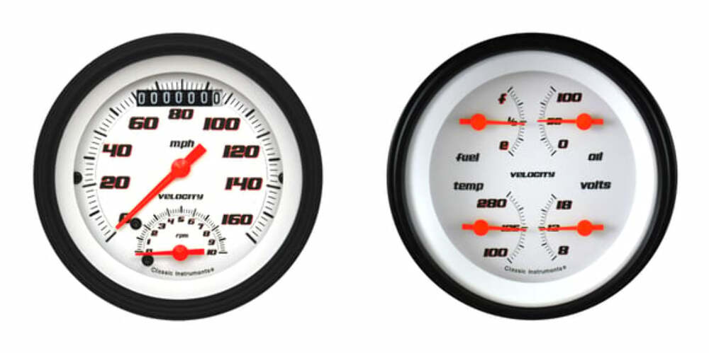 Classic Instruments analog speedometer gauge black