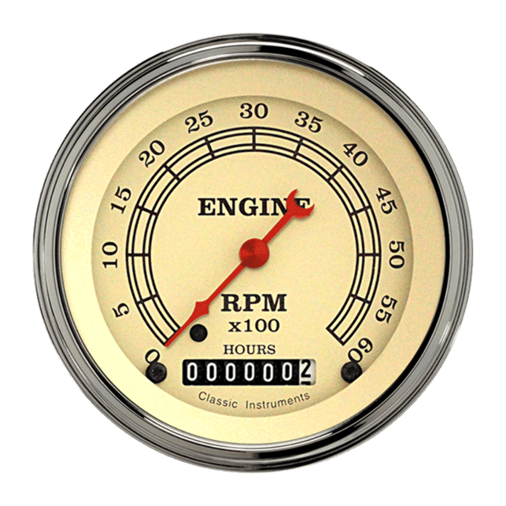 Classic Instruments Vintage 3 3/8" Tachometer VT60HSLF