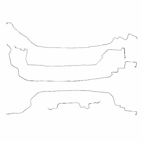 Front Brake Line Kit for 1986-1987 Chevy Corvette stainless steel