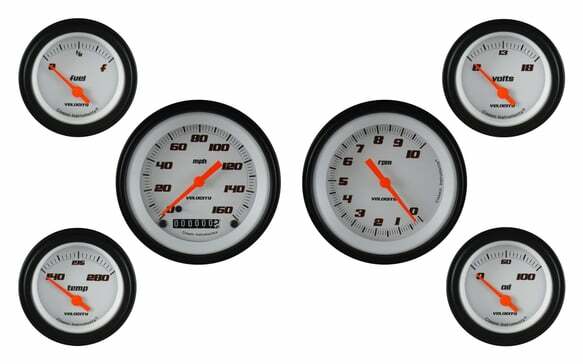 Classic Instruments analog dash gauge set black