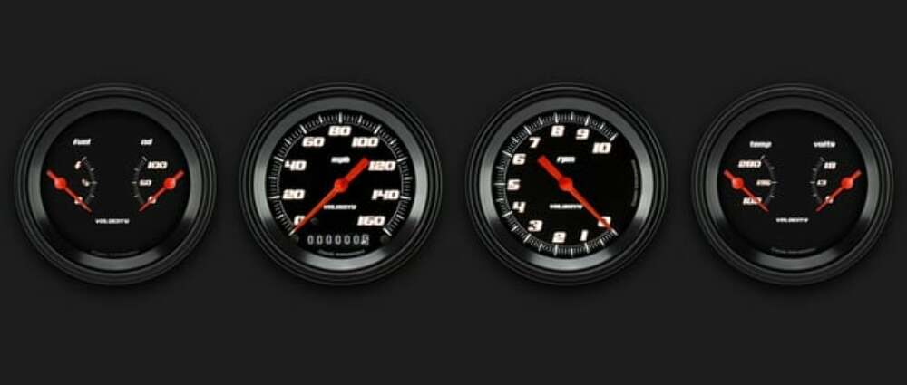 Velocity Black Series Four Gauge Set VS05BBLF
