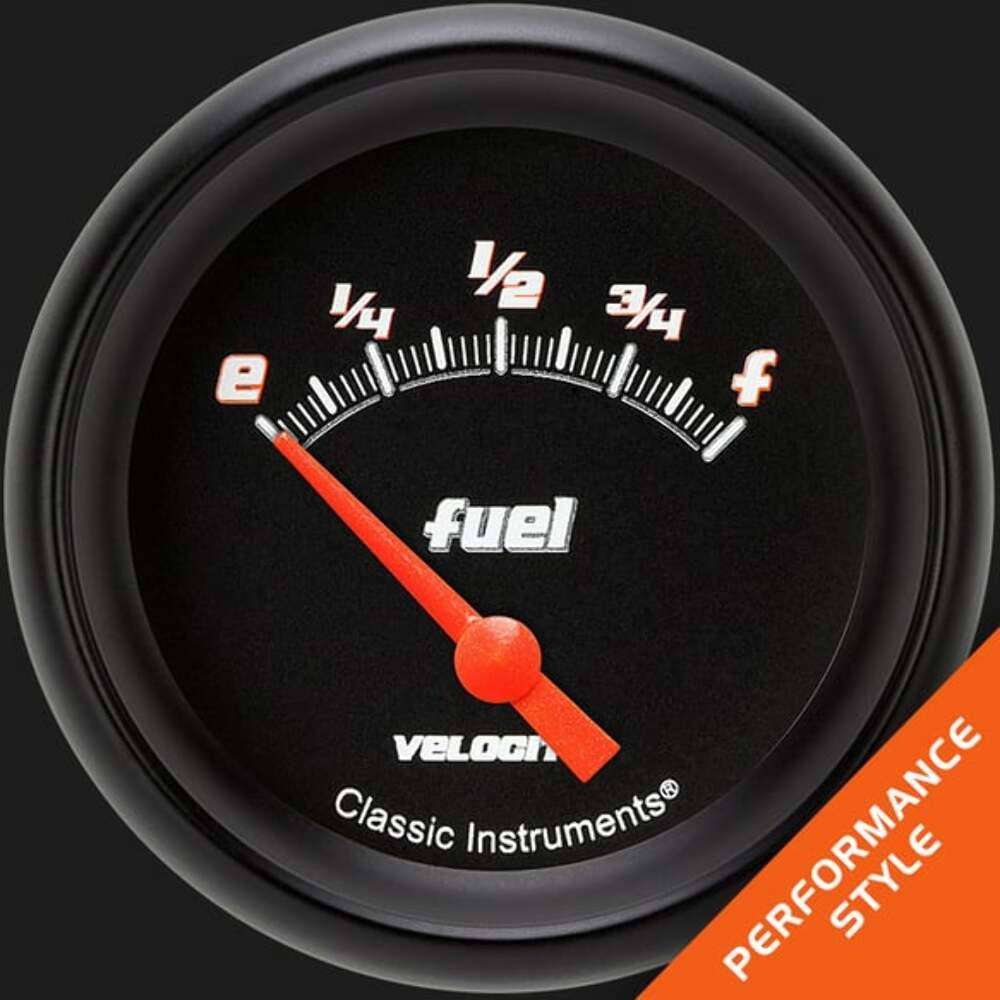 Velocity Black 2 5/8" Fuel Gauge, 0-30 ohm VS214BBPF