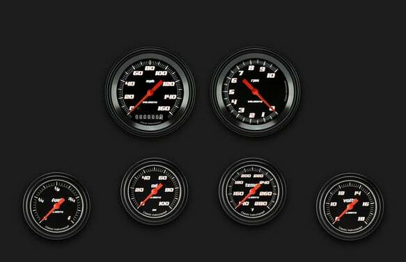 Velocity Black Six Gauge Set 301 VS301BBLF