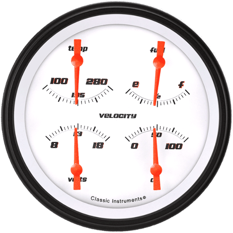 Velocity White 4 5/8" Quad VS31WBLF