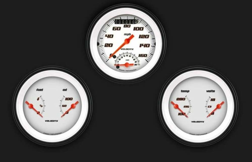 Classic Instruments analog speedometer gauge black