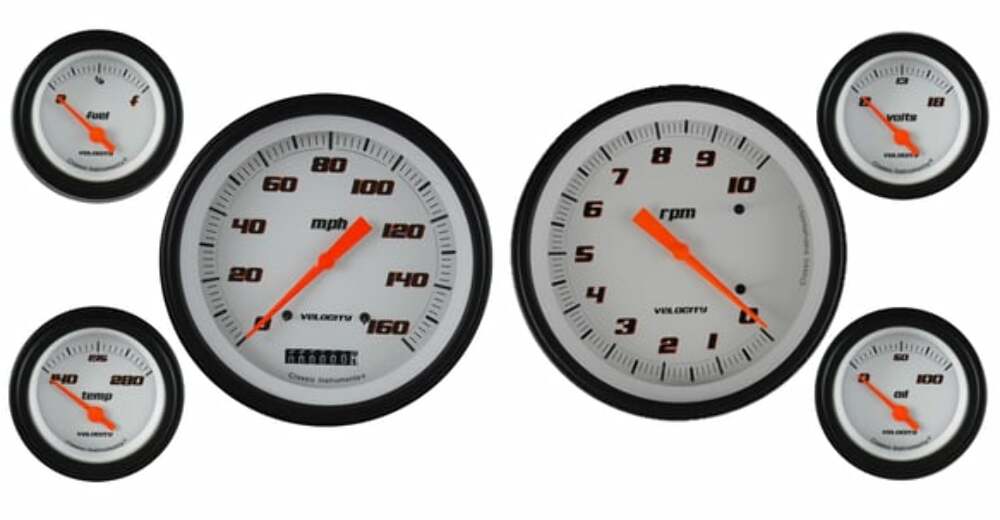 Classic Instruments analog dash gauge set black