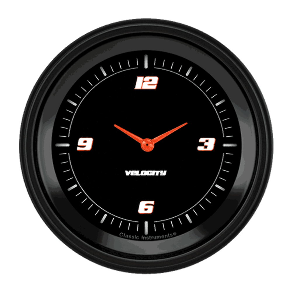 Velocity Black 3 3/8" Clock VS93BBLF